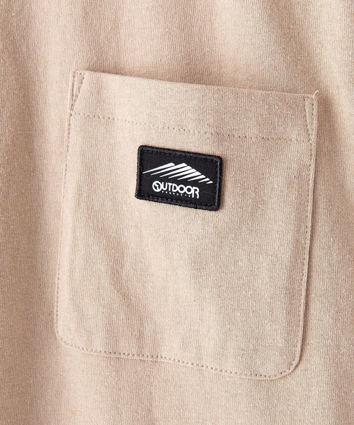 OUTDOOR PRODUCTS APPAREL(アウトドアプロダクツアパレル)の「USAコットン ビッグシルエット ワンポイントブランドロゴワッペンTシャツ(Tシャツ/カットソー・メンズ・ブルー系その他/ブラック/ベージュ/ホワイト/パープル/カーキ・X-LARGE/MEDIUM/LARGE)」の14枚目の写真
