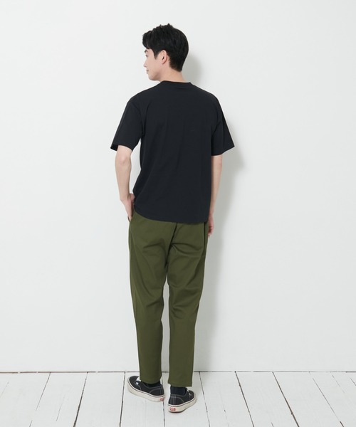 OUTDOOR PRODUCTS APPAREL(アウトドアプロダクツアパレル)の「USAコットン ビッグシルエット ワンポイントブランドロゴワッペンTシャツ(Tシャツ/カットソー・メンズ・ブルー系その他/ブラック/ベージュ/ホワイト/パープル/カーキ・X-LARGE/MEDIUM/LARGE)」の22枚目の写真