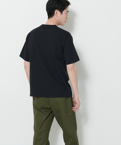 OUTDOOR PRODUCTS APPAREL(アウトドアプロダクツアパレル)の「USAコットン ビッグシルエット ワンポイントブランドロゴワッペンTシャツ(Tシャツ/カットソー・メンズ・ブルー系その他/ブラック/ベージュ/ホワイト/パープル/カーキ・X-LARGE/MEDIUM/LARGE)」の18枚目の写真