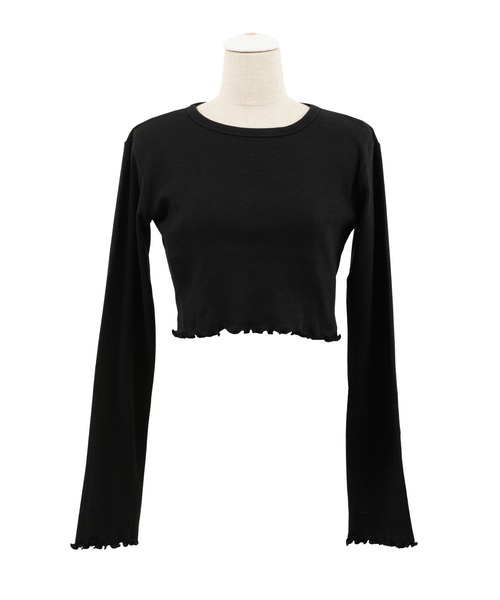 PUNYUS(プニュズ)の「クロップドトップス(Tシャツ/カットソー・レディース・ブラック/グリーン/オフホワイト/ライトピンク/オレンジ/ライトパープル・3/4/1/2)」の13枚目の写真