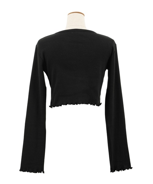 PUNYUS(プニュズ)の「クロップドトップス(Tシャツ/カットソー・レディース・ブラック/グリーン/オフホワイト/ライトピンク/オレンジ/ライトパープル・3/4/1/2)」の14枚目の写真