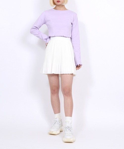 PUNYUS(プニュズ)の「クロップドトップス(Tシャツ/カットソー・レディース・ブラック/グリーン/オフホワイト/ライトピンク/オレンジ/ライトパープル・3/4/1/2)」の20枚目の写真