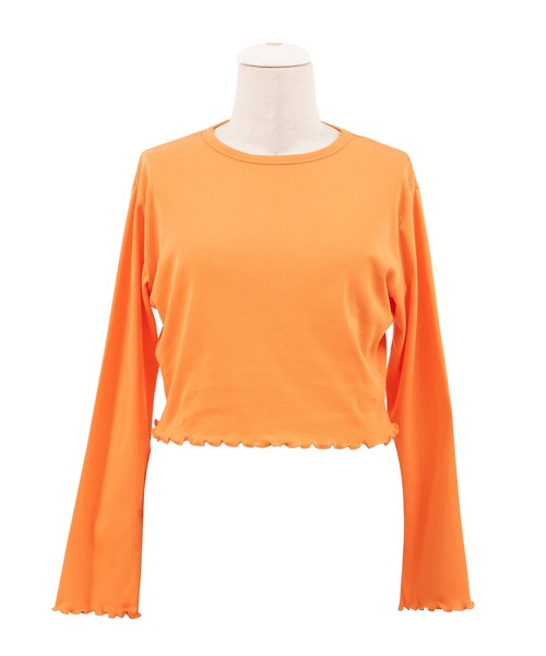 PUNYUS(プニュズ)の「クロップドトップス(Tシャツ/カットソー・レディース・ブラック/グリーン/オフホワイト/ライトピンク/オレンジ/ライトパープル・3/4/1/2)」の19枚目の写真