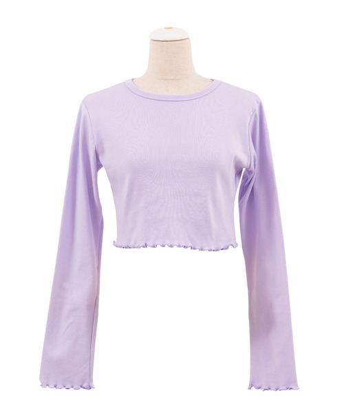 PUNYUS(プニュズ)の「クロップドトップス(Tシャツ/カットソー・レディース・ブラック/グリーン/オフホワイト/ライトピンク/オレンジ/ライトパープル・3/4/1/2)」の18枚目の写真