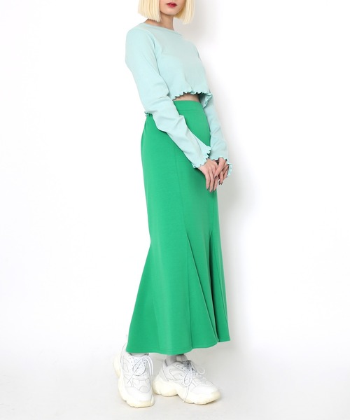 PUNYUS(プニュズ)の「クロップドトップス(Tシャツ/カットソー・レディース・ブラック/グリーン/オフホワイト/ライトピンク/オレンジ/ライトパープル・3/4/1/2)」の21枚目の写真