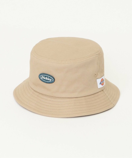 Dickies（ディッキーズ）の「Dickies ディッキーズ ワッペンバケットハット（ハット・メンズ・ブラック/ベージュ・FREE）」の4枚目の写真