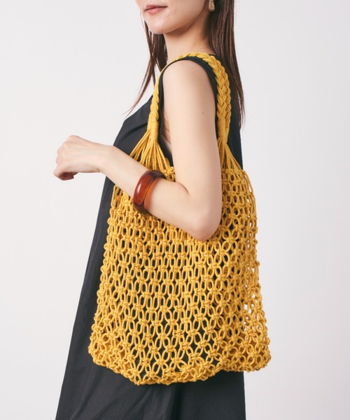 SETUP7(セットアップセブン)の「【SETUP7】イージーブレード手提げバッグ SCCH70(ハンドバッグ・レディース・ベージュ/ピンク/イエロー/オレンジ/ブラック/グレー/カーキ・FREE)」の5枚目の写真