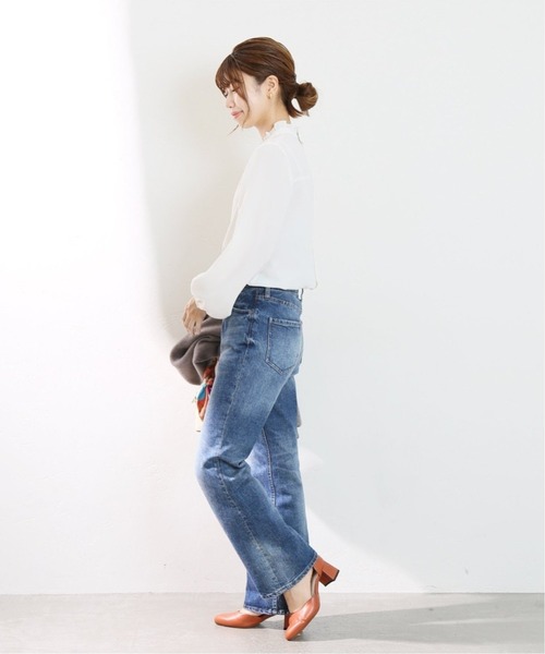 La TOTALITE（ラトータリテ）の「《追加3》ジョーゼットフリルスキッパーブラウス◆（シャツ/ブラウス・レディース・ホワイト/ブラック/ラベンダー・FREE）」の5枚目の写真