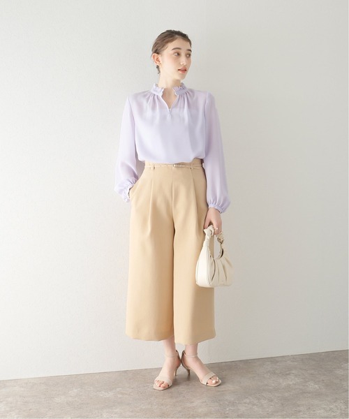 La TOTALITE（ラトータリテ）の「《追加3》ジョーゼットフリルスキッパーブラウス◆（シャツ/ブラウス・レディース・ホワイト/ブラック/ラベンダー・FREE）」の21枚目の写真