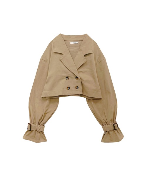 ADIRA(アディラ)の「ツイルショートトレンチJK(トレンチコート・レディース・ベージュ/アイボリー・MEDIUM)」の4枚目の写真