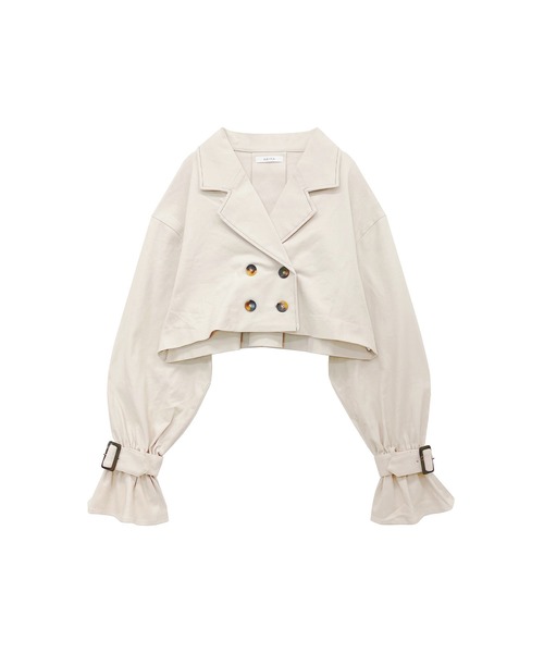 ADIRA(アディラ)の「ツイルショートトレンチJK(トレンチコート・レディース・ベージュ/アイボリー・MEDIUM)」の20枚目の写真