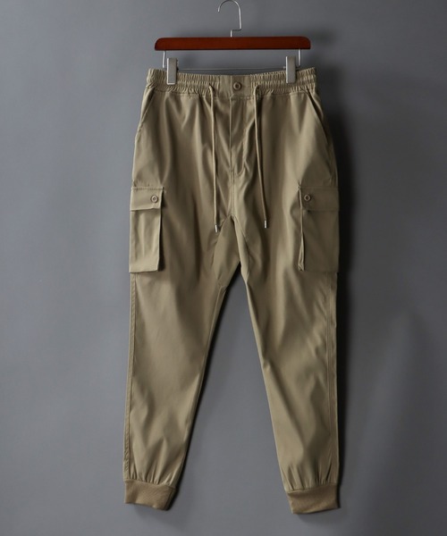 SITRY(シトリー)の「sarrouel Jogger balloon cargo Pants/サルエル ジョガー ミリタリー バルーン カーゴ パンツ/カラーパンツ(カーゴパンツ・メンズ・ブラック/オリーブ/グレイッシュベージュ・M/L)」の1枚目の写真