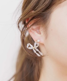 flower | ビーズリボンピアス(ピアス(両耳用))
