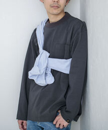 GLOSTER | 【GLOSTER/グロスター】タックリブ度詰めロングスリーブTシャツ(Tシャツ/カットソー)