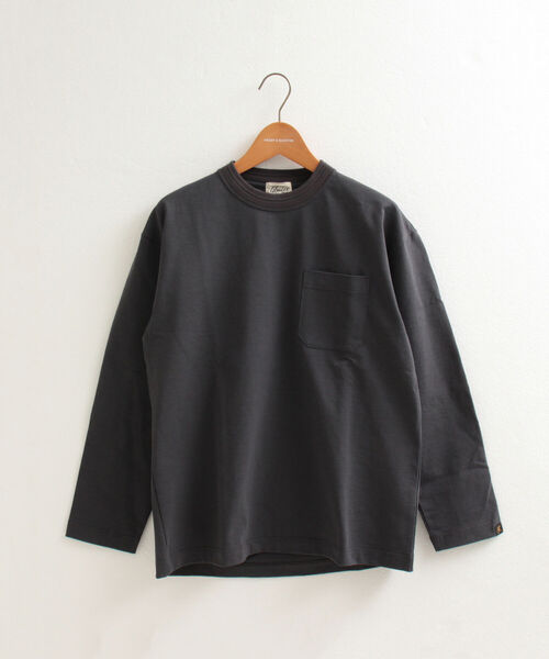 GLOSTER（グロスター）の「【GLOSTER/グロスター】タックリブ度詰めロングスリーブTシャツ（Tシャツ/カットソー・メンズ・オフホワイト/チャコールグレー/ミント/ピンク・MEDIUM/LARGE）」の19枚目の写真