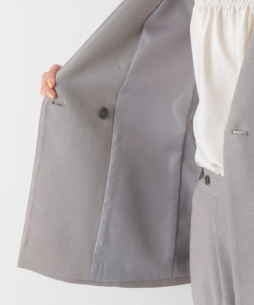 LEPSIM（レプシィム）の「ノーカラーダブルジャケット　264328（スーツジャケット・レディース・ネイビー/グレー・MEDIUM/LARGE）」の14枚目の写真