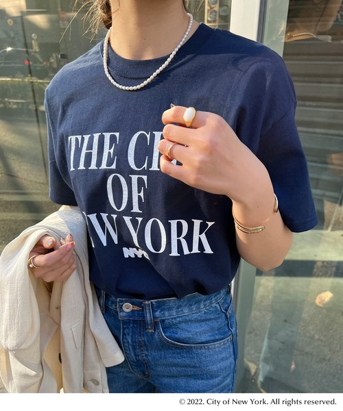 GOOD ROCK SPEED（グッドロックスピード）の「NYC Tee（Tシャツ/カットソー・レディース・ホワイト/ネイビー/ピンク・FREE）」の5枚目の写真