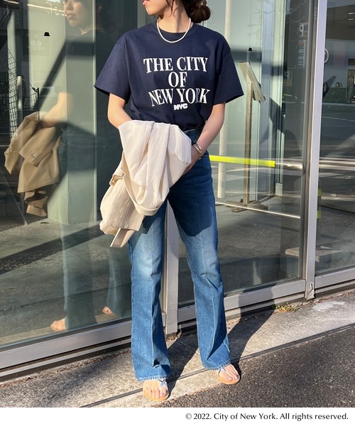 GOOD ROCK SPEED（グッドロックスピード）の「NYC Tee（Tシャツ/カットソー・レディース・ホワイト/ネイビー/ピンク・FREE）」の10枚目の写真