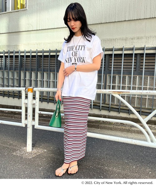 GOOD ROCK SPEED（グッドロックスピード）の「NYC Tee（Tシャツ/カットソー・レディース・ホワイト/ネイビー/ピンク・FREE）」の21枚目の写真