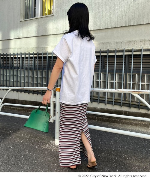 GOOD ROCK SPEED（グッドロックスピード）の「NYC Tee（Tシャツ/カットソー・レディース・ホワイト/ネイビー/ピンク・FREE）」の9枚目の写真