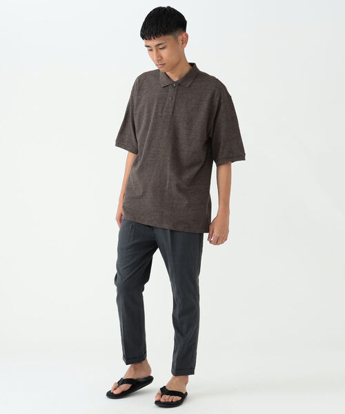 BEAMS(ビームス)の「BEAMS / ルーズフィット カノコ ポロシャツ(ポロシャツ・メンズ・オリーブ/ライトブラウン・SMALL/MEDIUM/LARGE/X-LARGE)」の5枚目の写真