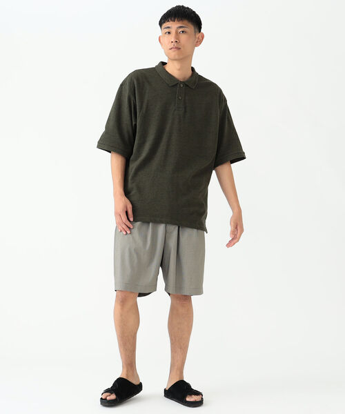 BEAMS(ビームス)の「BEAMS / ルーズフィット カノコ ポロシャツ(ポロシャツ・メンズ・オリーブ/ライトブラウン・SMALL/MEDIUM/LARGE/X-LARGE)」の7枚目の写真
