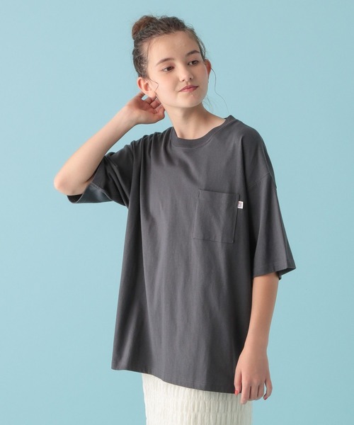 GLOBAL WORK(グローバルワーク)の「AND YUA ANY/USAラッキーカラー半袖/263877(Tシャツ/カットソー・キッズ・チャコールグレー/ライトブルー/ブラック/ベージュ/ブルー/ライトグリーン/パープル系その他5/グリーン/グリーン系その他6・150cm/160cm)」の3枚目の写真