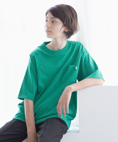 GLOBAL WORK(グローバルワーク)の「AND YUA ANY/USAラッキーカラー半袖/263877(Tシャツ/カットソー・キッズ・チャコールグレー/ライトブルー/ブラック/ベージュ/ブルー/ライトグリーン/パープル系その他5/グリーン/グリーン系その他6・150cm/160cm)」の6枚目の写真