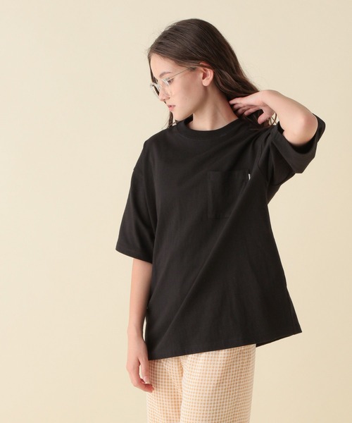 GLOBAL WORK(グローバルワーク)の「AND YUA ANY/USAラッキーカラー半袖/263877(Tシャツ/カットソー・キッズ・チャコールグレー/ライトブルー/ブラック/ベージュ/ブルー/ライトグリーン/パープル系その他5/グリーン/グリーン系その他6・150cm/160cm)」の2枚目の写真