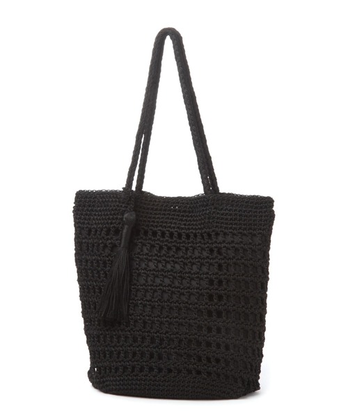 studio CLIP（スタディオクリップ）の「透かし編みタッセルトートバッグ（トートバッグ・レディース・ブラウン/ブラック/アイボリー・FREE）」の15枚目の写真