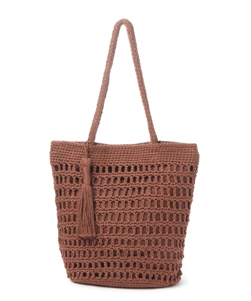 studio CLIP（スタディオクリップ）の「透かし編みタッセルトートバッグ（トートバッグ・レディース・ブラウン/ブラック/アイボリー・FREE）」の13枚目の写真