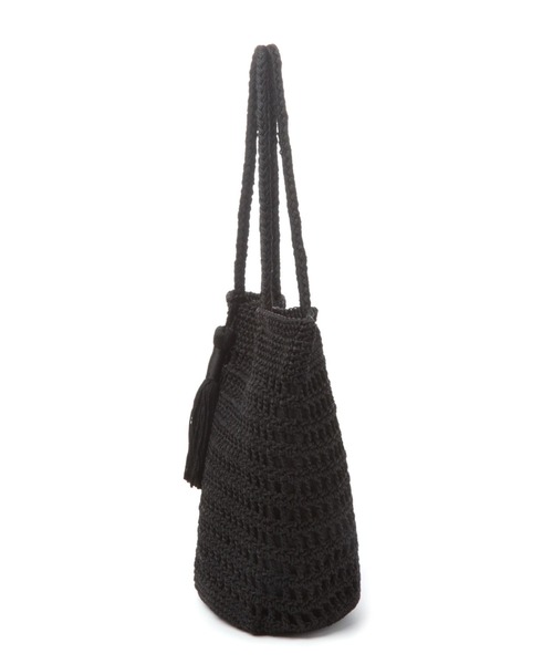 studio CLIP（スタディオクリップ）の「透かし編みタッセルトートバッグ（トートバッグ・レディース・ブラウン/ブラック/アイボリー・FREE）」の4枚目の写真