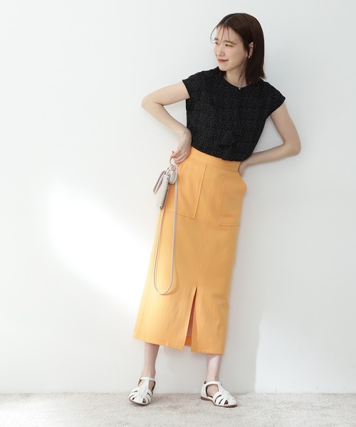 N.（N. Natural Beauty Basic）（エヌエヌナチュラルビューティーベーシック）の「【S Size Line】麻混セットアップ（スカート・レディース・レッド/ベージュ/グレー/ホワイト/オレンジ・SMALL/MEDIUM）」の12枚目の写真