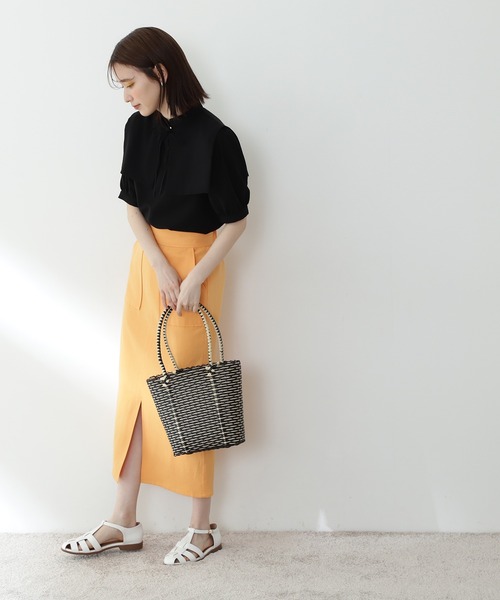 N.（N. Natural Beauty Basic）（エヌエヌナチュラルビューティーベーシック）の「【S Size Line】麻混セットアップ（スカート・レディース・レッド/ベージュ/グレー/ホワイト/オレンジ・SMALL/MEDIUM）」の11枚目の写真