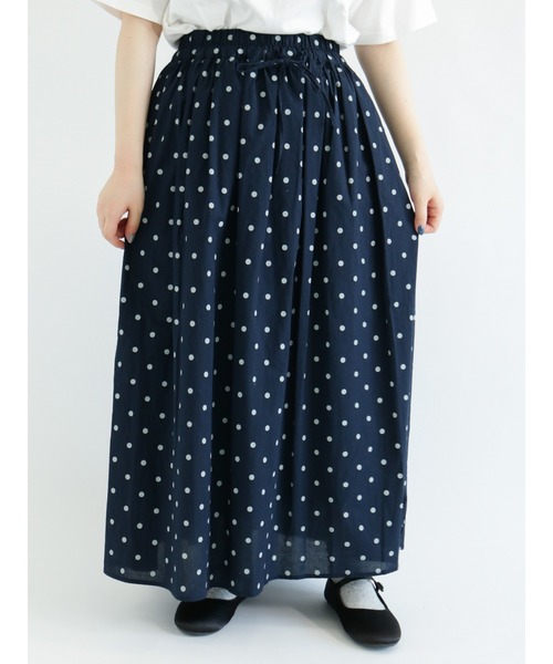 Samansa Mos2（サマンサ モスモス）の「ギャザースカート（スカート・レディース・オレンジ/ネイビー/ブラック/キナリ/モカ・ﾌﾘ-）」の9枚目の写真