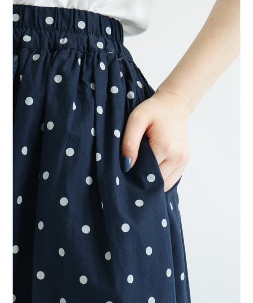 Samansa Mos2（サマンサ モスモス）の「ギャザースカート（スカート・レディース・オレンジ/ネイビー/ブラック/キナリ/モカ・ﾌﾘ-）」の12枚目の写真