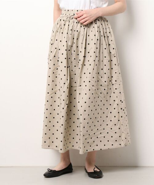 Samansa Mos2（サマンサ モスモス）の「ギャザースカート（スカート・レディース・オレンジ/ネイビー/ブラック/キナリ/モカ・ﾌﾘ-）」の19枚目の写真