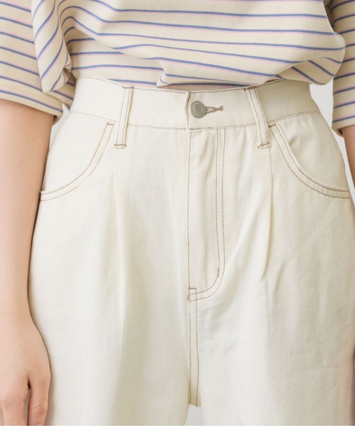 ems excite（エムズエキサイト）の「配色ステッチワイドパンツ（その他パンツ・レディース・ブラック/アイボリー/イエロー/ブルー・FREE）」の14枚目の写真