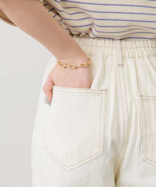 ems excite（エムズエキサイト）の「配色ステッチワイドパンツ（その他パンツ・レディース・ブラック/アイボリー/イエロー/ブルー・FREE）」の17枚目の写真