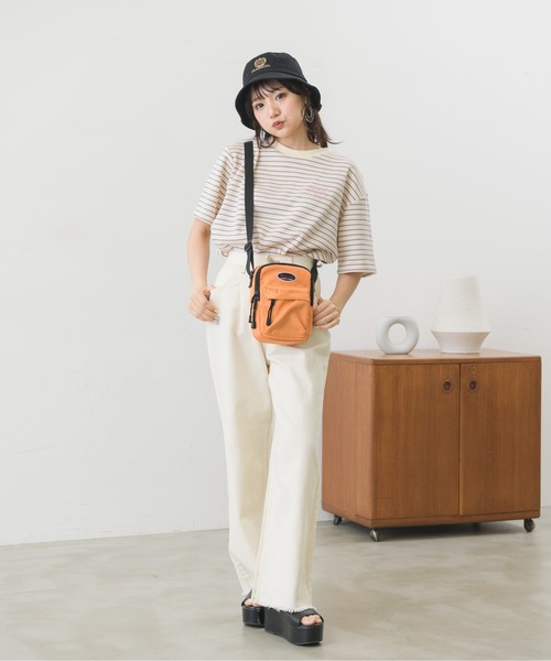 ems excite（エムズエキサイト）の「配色ステッチワイドパンツ（その他パンツ・レディース・ブラック/アイボリー/イエロー/ブルー・FREE）」の5枚目の写真