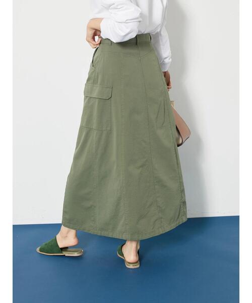 AMERICAN HOLIC（アメリカンホリック）の「カーゴロングスカート（スカート・レディース・カーキ・M/S/L）」の4枚目の写真