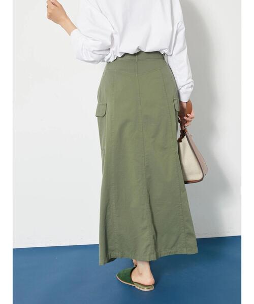 AMERICAN HOLIC（アメリカンホリック）の「カーゴロングスカート（スカート・レディース・カーキ・M/S/L）」の5枚目の写真
