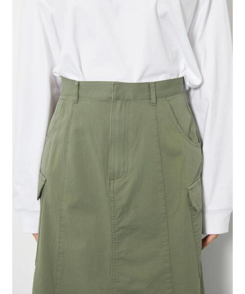 AMERICAN HOLIC（アメリカンホリック）の「カーゴロングスカート（スカート・レディース・カーキ・M/S/L）」の6枚目の写真