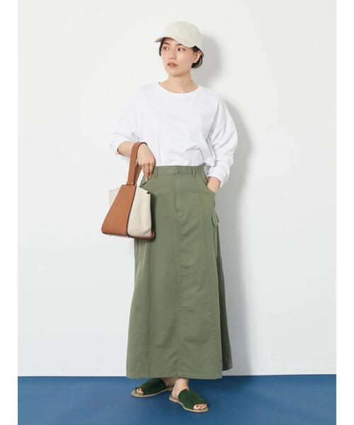 AMERICAN HOLIC（アメリカンホリック）の「カーゴロングスカート（スカート・レディース・カーキ・M/S/L）」の10枚目の写真