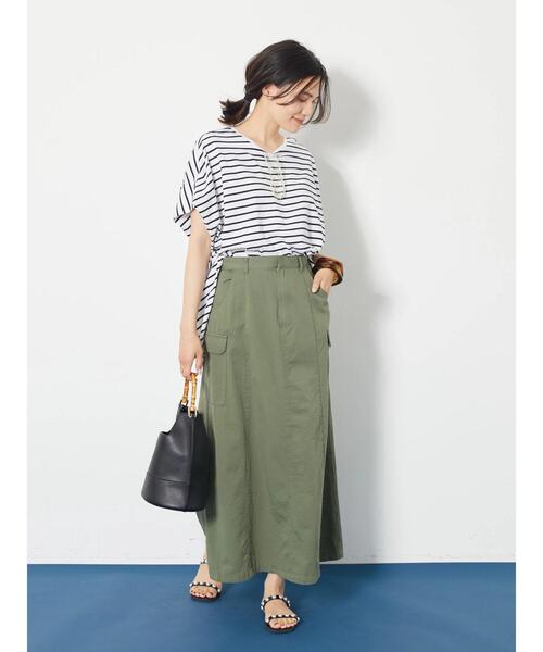 AMERICAN HOLIC（アメリカンホリック）の「カーゴロングスカート（スカート・レディース・カーキ・M/S/L）」の14枚目の写真