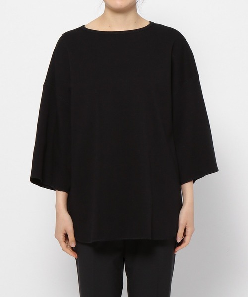 yuw(ユウ)の「ボートネックルーズプルオーバー 281251(Tシャツ/カットソー・レディース・ブラック/アイボリー・FREE)」の10枚目の写真