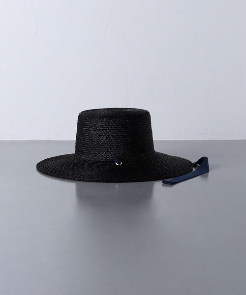 KIJIMA TAKAYUKI（キジマ　タカユキ）の「＜KIJIMA TAKAYUKI（キジマ タカユキ）＞STRW BOTR ハット★（ハット・レディース・ブラック/ナチュラル・FREE）」の4枚目の写真