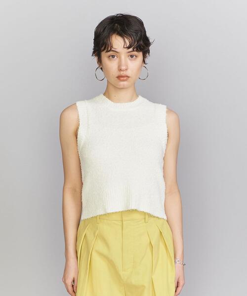BEAUTY&YOUTH UNITED ARROWS(ビューティーアンドユースユナイテッドアローズ)の「コットンナイロンヤーン ショート ニット ベスト -ウォッシャブル-(ニット/セーター・レディース・ブラック/ホワイト/ケリー・FREE)」の19枚目の写真