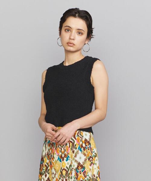 BEAUTY&YOUTH UNITED ARROWS(ビューティーアンドユースユナイテッドアローズ)の「コットンナイロンヤーン ショート ニット ベスト -ウォッシャブル-(ニット/セーター・レディース・ブラック/ホワイト/ケリー・FREE)」の13枚目の写真