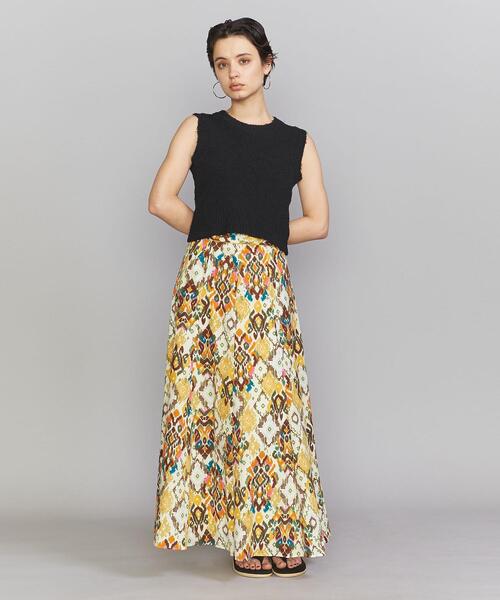 BEAUTY&YOUTH UNITED ARROWS(ビューティーアンドユースユナイテッドアローズ)の「コットンナイロンヤーン ショート ニット ベスト -ウォッシャブル-(ニット/セーター・レディース・ブラック/ホワイト/ケリー・FREE)」の7枚目の写真